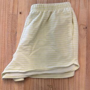 Wild Fable Light Yellow Striped Womens Shorts